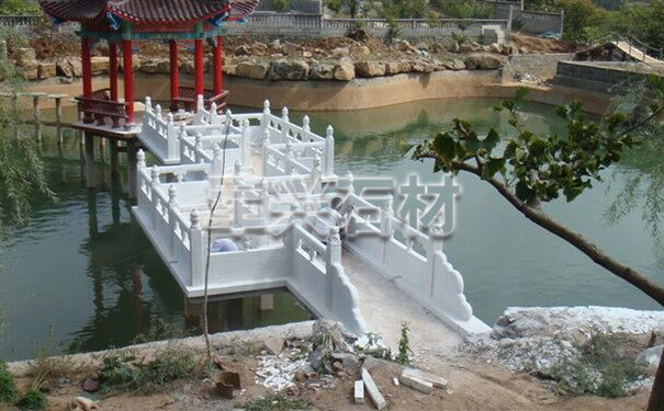 天津雪花白公园桥栏杆